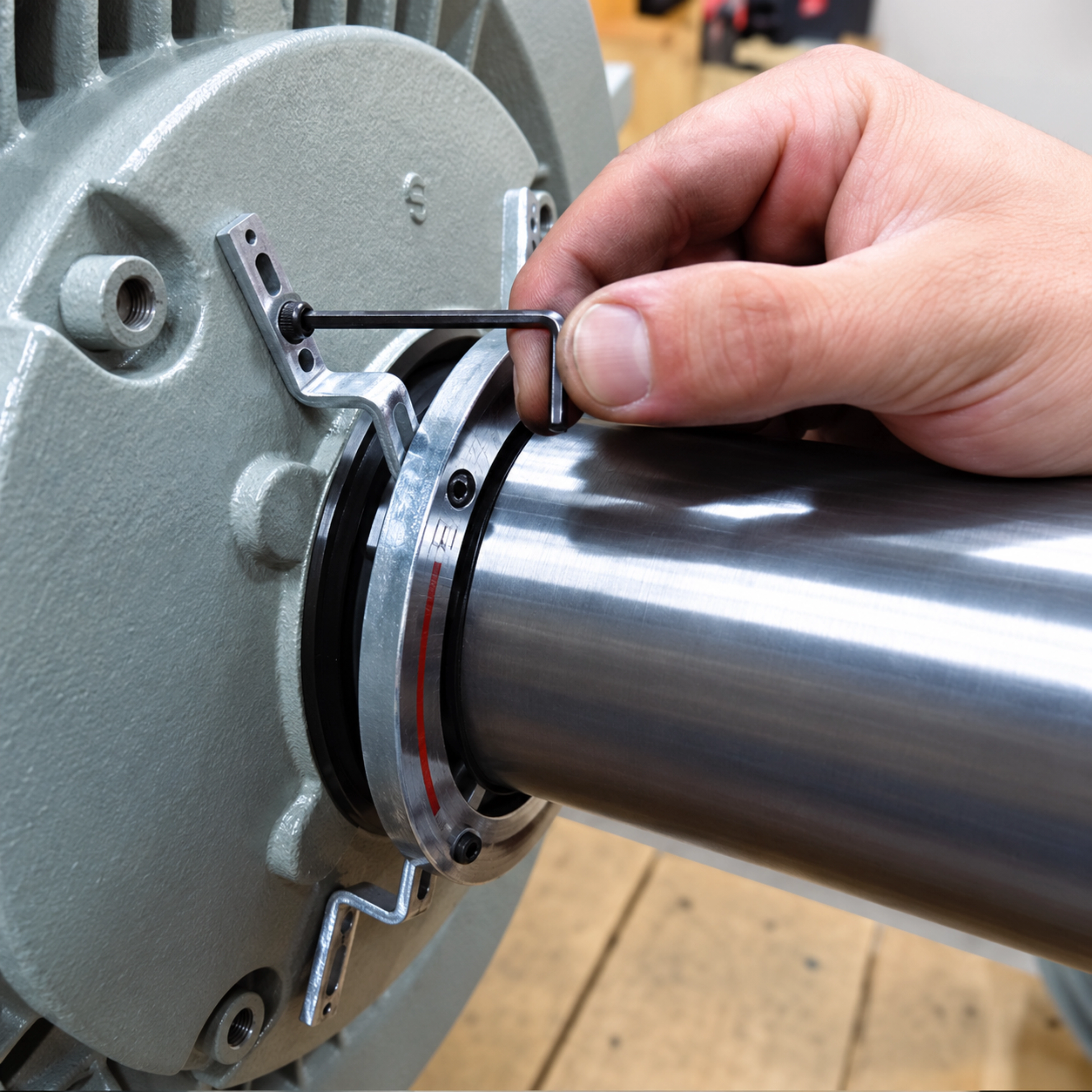 Fastening the Earthring to the motor