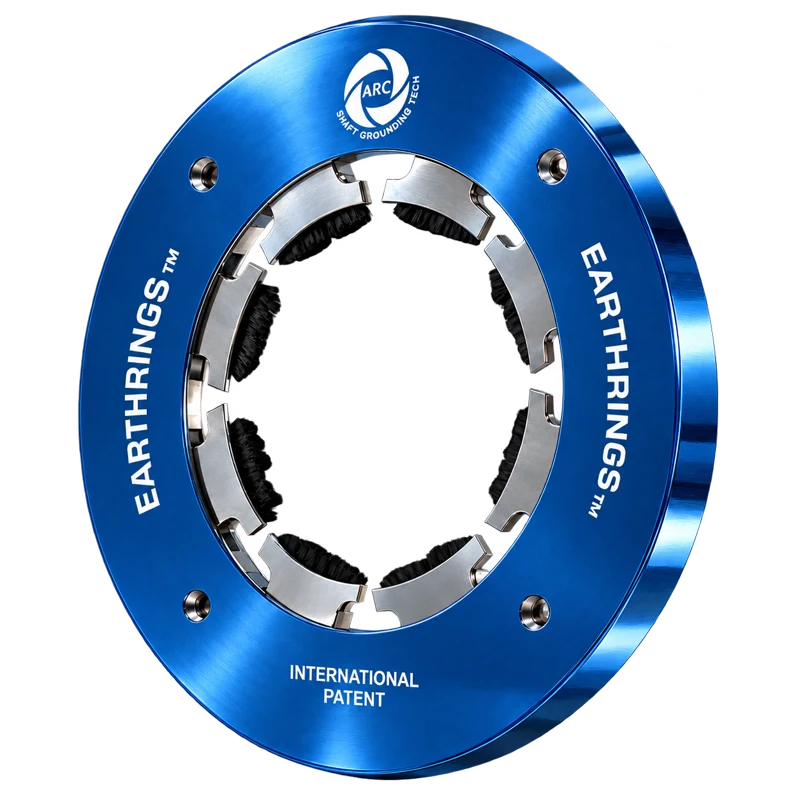 Earthrings ARC adjustable blue shaft grounding ring
