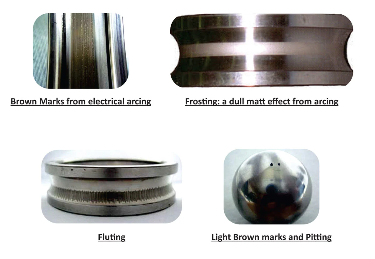 Bearing and grease failure examples